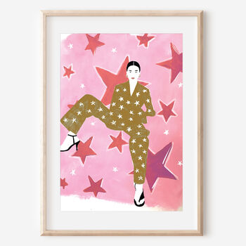 'Star Girl' Fashion Illustration Art Print, 2 of 4
