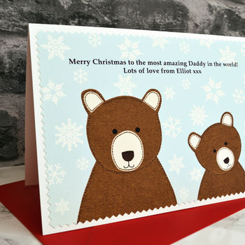 'Daddy / Papa Bear' Personalised Christmas Card, 3 of 4