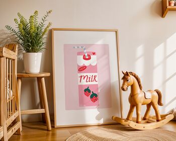 Strawberry Milk Art Print, 4 of 8