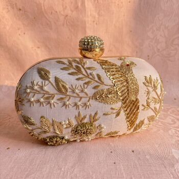 Pink Bird Oval Clutch Bag, 2 of 12