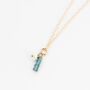 Gold Filled Tourmaline And Pearl Charm Necklace, thumbnail 2 of 11