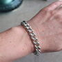 Heavy Chunky Solid Silver Curb Chain Bracelet, thumbnail 2 of 5