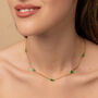 Dainty Emerald Green Chain Choker Necklace, thumbnail 2 of 5