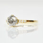 One Of A Kind Round Brilliant Cut Grey Diamond Engagement Ring, thumbnail 2 of 2