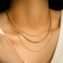 Dainty 14 K Gold Plated Chain Choker Necklace, thumbnail 1 of 6
