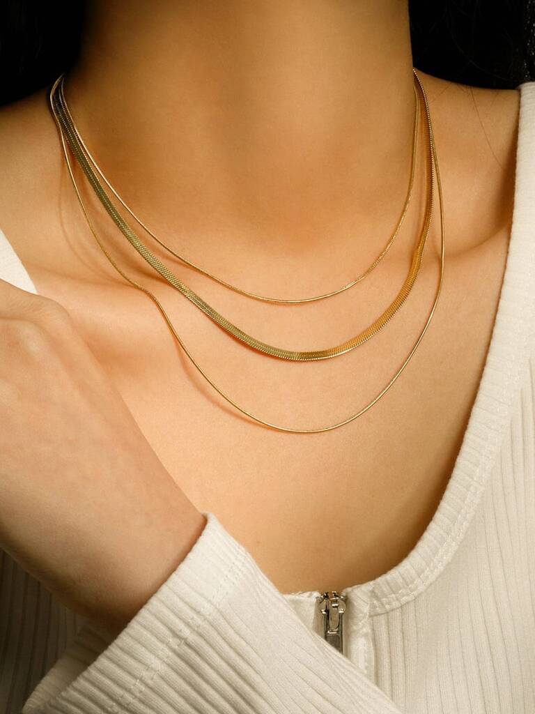 Dainty K Gold Plated Chain Choker Necklace By Elk Bloom