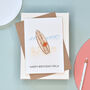Personalised Surf Board Birthday Card, thumbnail 1 of 3
