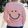 'Happy' Embroidered Adult Organic Sweatshirt, thumbnail 6 of 8