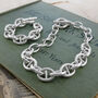 Sterling Silver Interlinking Oval Statement Necklace, thumbnail 6 of 7