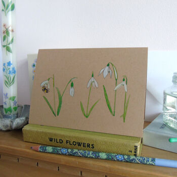 Snowdrops Hand Finished Greetings Card, 5 of 11