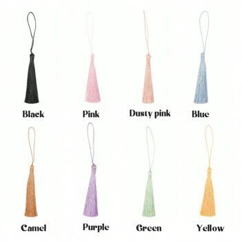 Personalised Custom Tassel Clear Acrylic Bookmark, 8 of 8