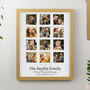 Personalised Family Oak 12 Photo Frame, thumbnail 6 of 6
