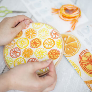Oranges And Lemons Embroidery Kit, 2 of 6