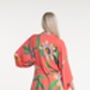 Passionflower Mid Length Kimono Coral, thumbnail 3 of 4