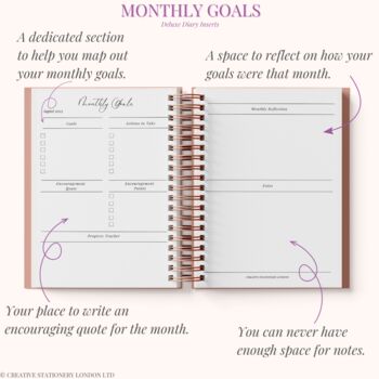 Personalised 2024 Weekly Diary| Planner| Dusky Pink, 7 of 10