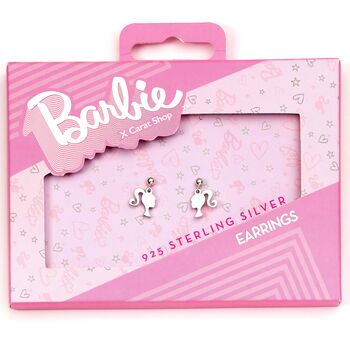 Barbie Sterling Silver Silhouette Stud Earrings, 2 of 2