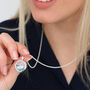 Sterling Silver Birthstone And Initial Glass Locket, thumbnail 1 of 8