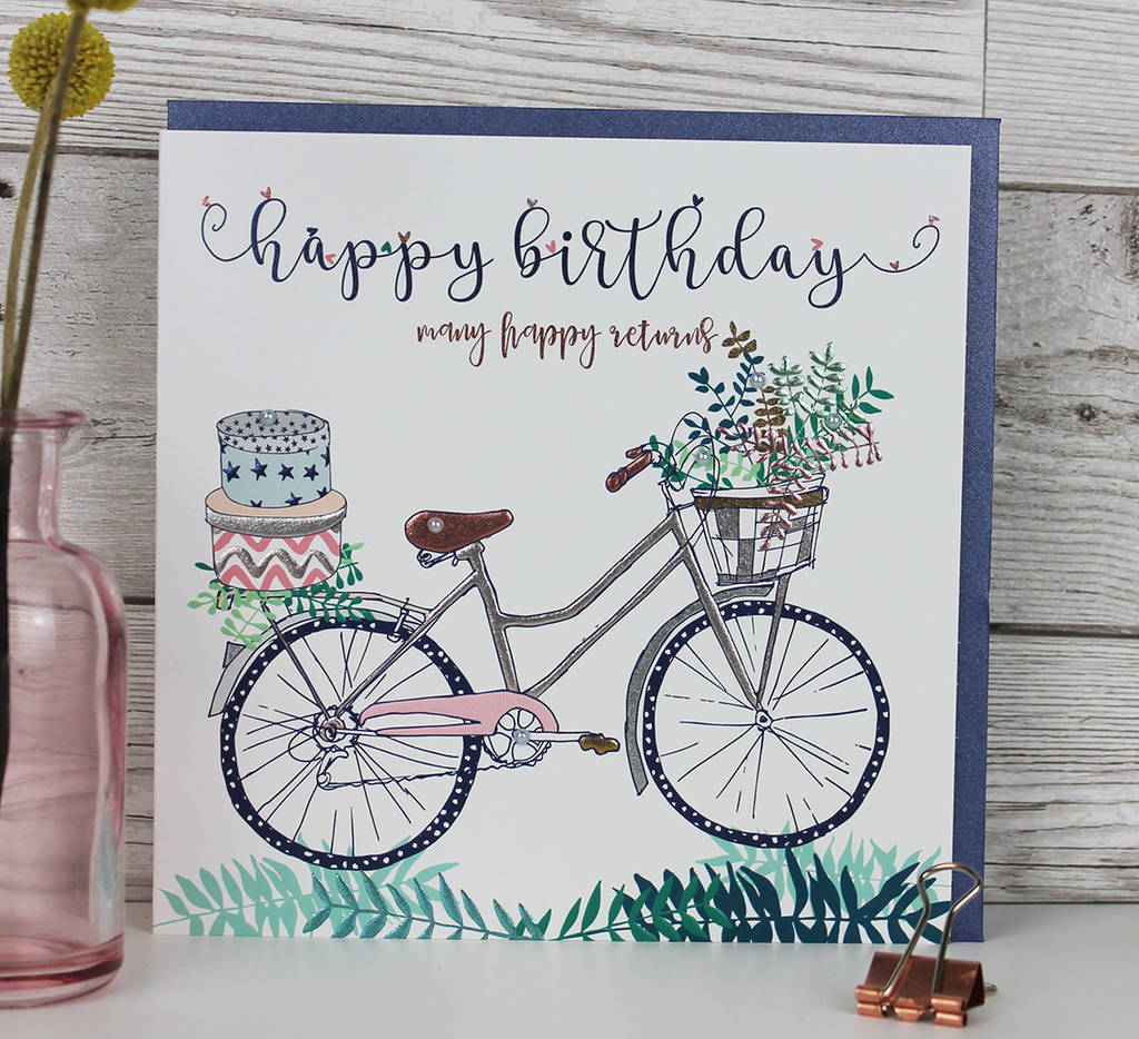 bicycle birthday card free