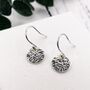 Sterling Silver Hammered Drop Earrings, thumbnail 5 of 6