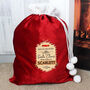Personalised Special Delivery Luxury Pom Pom Red Sack, thumbnail 1 of 3