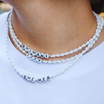 Personalised Beaded Necklace, 3 of 5