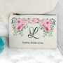 Monogrammed Floral Makeup Bag, thumbnail 2 of 12