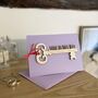 Personalised Love Is The Key Valentines Keepsake Card, thumbnail 9 of 10