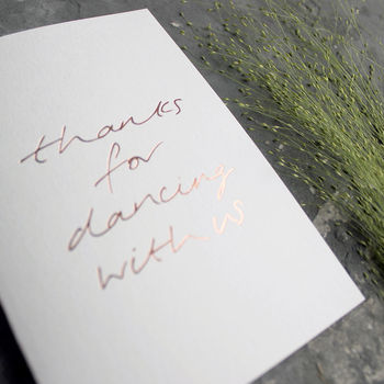 'Thanks For Dancing With Us' Thank You Card, 3 of 3