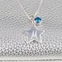 Personalised Sterling Silver Star Birthstone Necklace, thumbnail 4 of 10