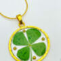 Good Luck Necklace With Four Leaf Clover, thumbnail 5 of 11