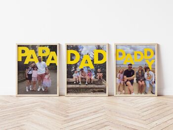 Personalised Modern Dad Photo Print, 2 of 7