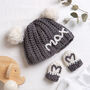 Personalised Baby Hat And Mitts Easy Crochet Kit, thumbnail 1 of 10