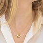 Gold Vermeil Bee Necklace With Birthstone Charm, thumbnail 1 of 10