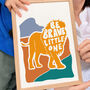 'Be Brave Little One' Kids Positive Lion Nursery Print, thumbnail 4 of 4