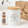 Personalised Two Hearts One Spring Candle Gift For Couple, thumbnail 1 of 6