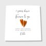 7th Wedding Anniversary Card Copper Hearts, thumbnail 1 of 4