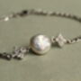 Silver Plated Art Deco Freshwater Pearl Bridal Bracelet, thumbnail 1 of 10