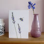 Lavender And Bee Any Occasion Greetings Card, thumbnail 1 of 7