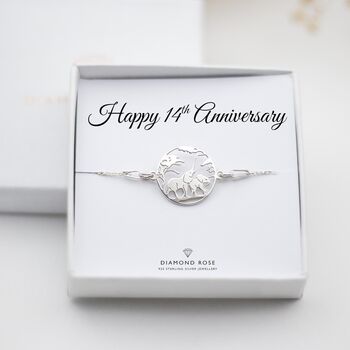 14th Wedding Anniversary – Gift For Wife, Sterling Silver Bracelet, Ivory Anniversary Gift, 10 of 10