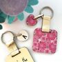 Personalised January Birth Flower Keyring, thumbnail 3 of 3