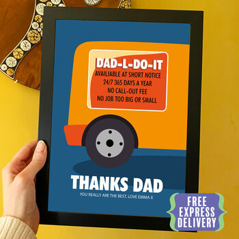 Personalised Funny Dad Print Gift For Fathers Day, 2 of 4