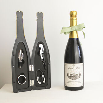 Personalised Champagne Bottle Bar Set, 6 of 9