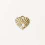Aphrodite Sunrise Heart Charm 12ct Gold Plated, thumbnail 2 of 3