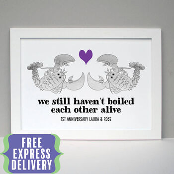 Personalised 1st Anniversary Print Gift, 2 of 5