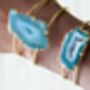 Green Gemstone Horizontal 'Summer Love' Cuff Bracelet, thumbnail 3 of 5