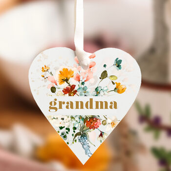 Personalised Mother's Day Heart Gift For Grandma, 7 of 8