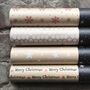 Brown Christmas Wrapping White Stars Paper 5m Roll, thumbnail 2 of 3