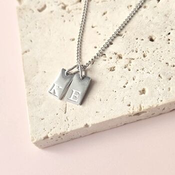 Personalised Initial Tag Necklace Tarnish Resistant, 5 of 8