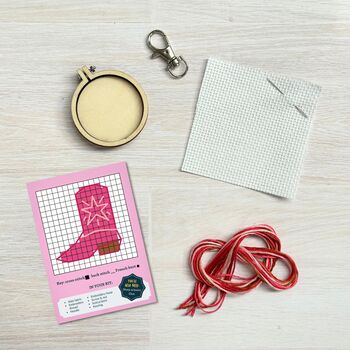 Welcome To The Pink Pony Club! Mini Matchbox Cross Stitch Kit, 7 of 7