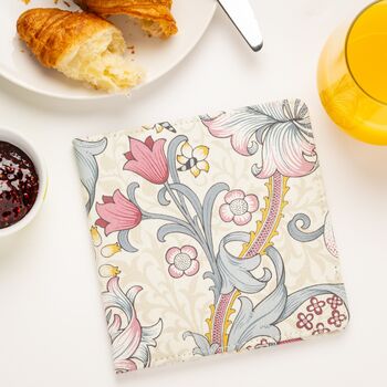 Permit Wallet In William Morris Golden Lily Plum, 2 of 5